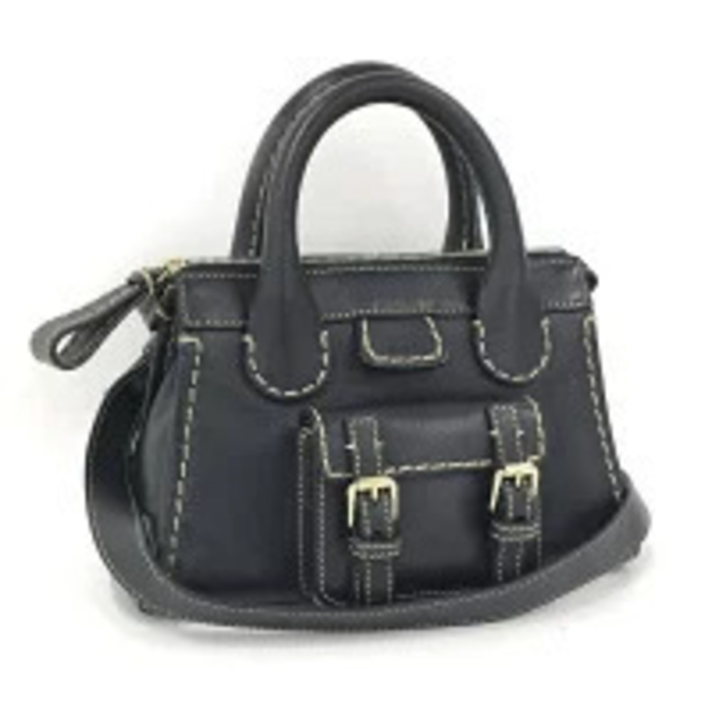 Chloe Edith Shoulder Bag Leather Black